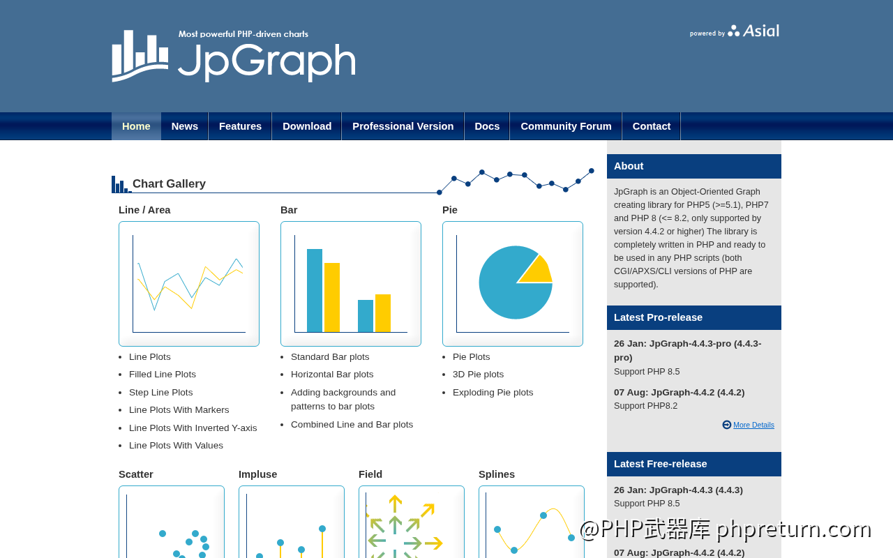 JpGraph官网