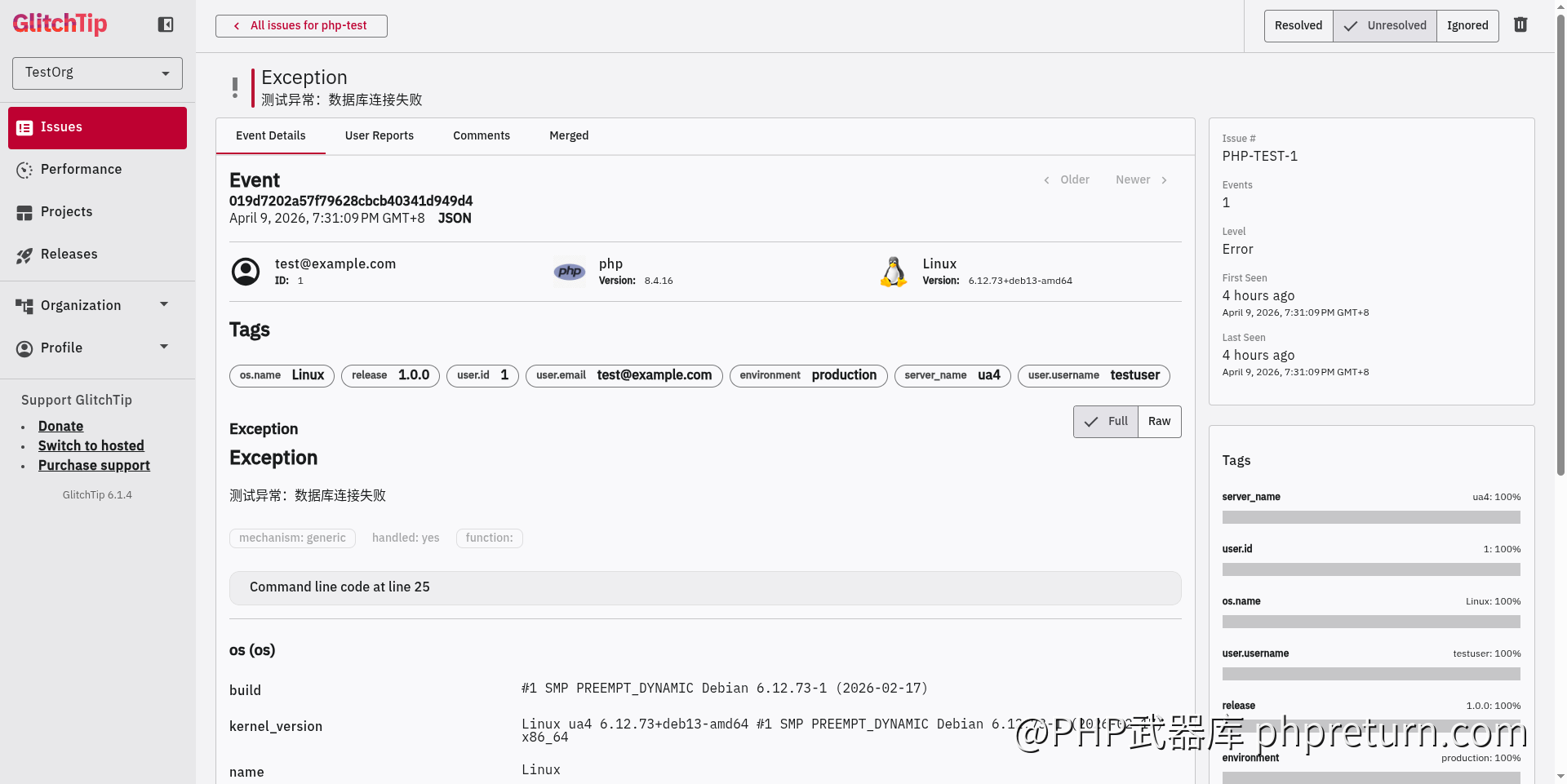 Issue 错误详情