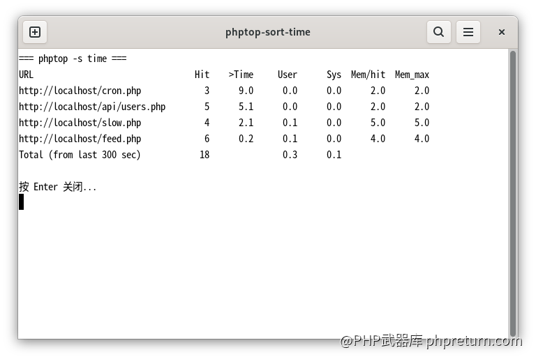 phptop 按时间排序